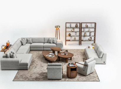 Ecksofa U Form Wohnzimmer Möbel Modern Designer Stoffsofa Sofa Textil